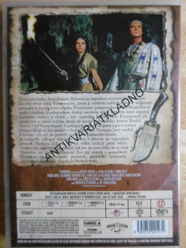 VINNETOU, RUDÝ GENTLEMAN KAREL MAY, DVD FILM
