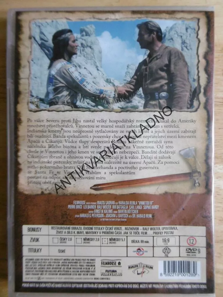 VINNETOU, POSLEDNÍ VÝSTŘEL, KAREL MAY, DVD FILM