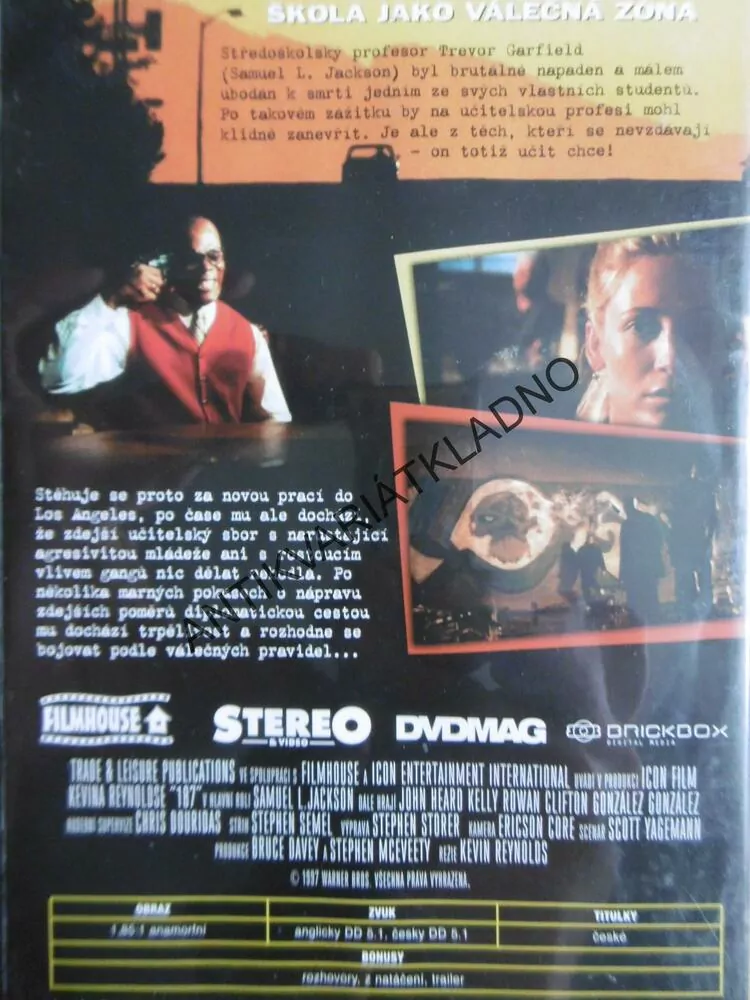 187, SAMUEL L. JACKSON, DVD FILM