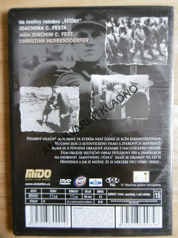 HITLEROVA KARIÉRA, VÁLEČNÝ DOKUMENT, DVD FILM