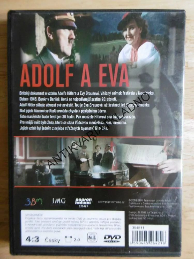 ADOLF A EVA, ADOLF HITLER, VÁLEČNÝ DOKUMENT, DVD FILM