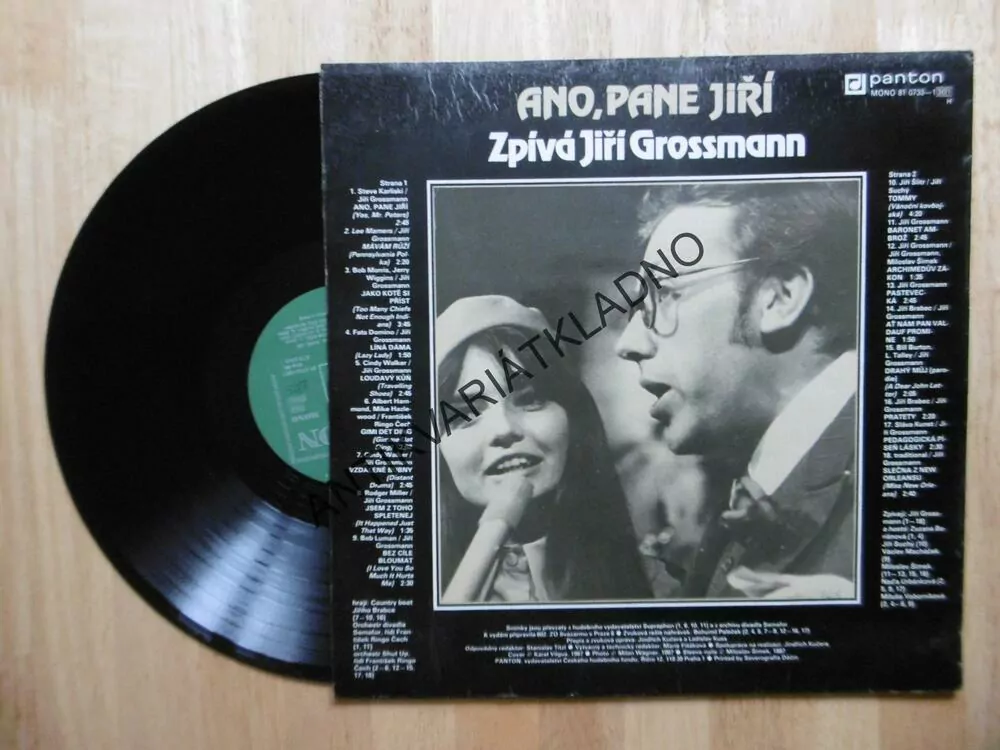ANO, PANE JIŘÍ, ZPÍVÁ JIŘÍ GROSSMANN, GRAMODESKA