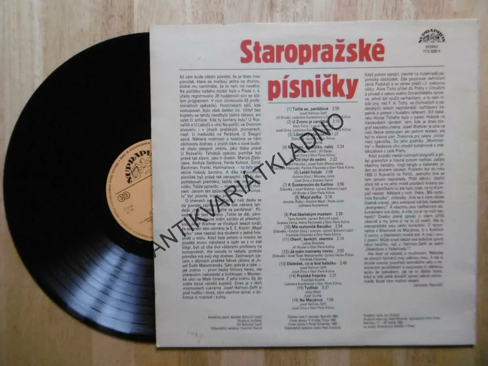 STAROPRAŽSKÉ PÍSNIČKY, KOZDERKOVÁ, ZÍMA, FILIPOVSKÁ