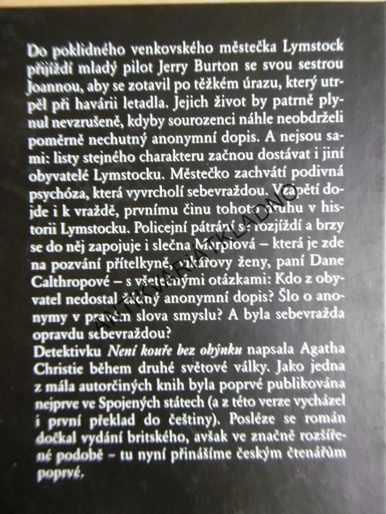 NENÍ KOUŘE BEZ OHÝNKU, AGATHA CHRISTIE, stav! **an
