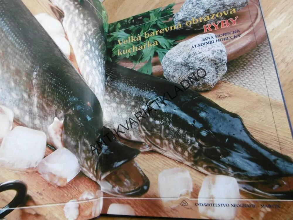 VELKÁ BAREVNÁ OBRAZOVÁ KUCHAŘKA, RYBY, HORECKÁ, **an