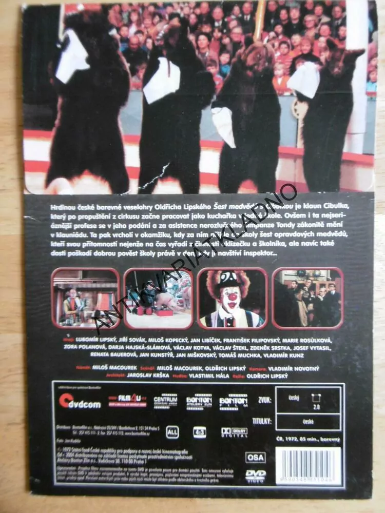 ŠEST MEDVĚDŮ S CIBULKOU, DVD FILM 