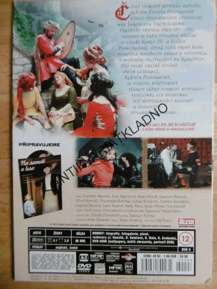 NOC NA KARLŠTEJNĚ, DVD FILM 