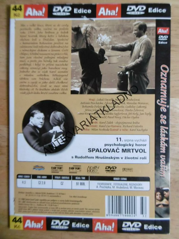 OZNAMUJE SE LÁSKÁM VAŠIM, DVD FILM