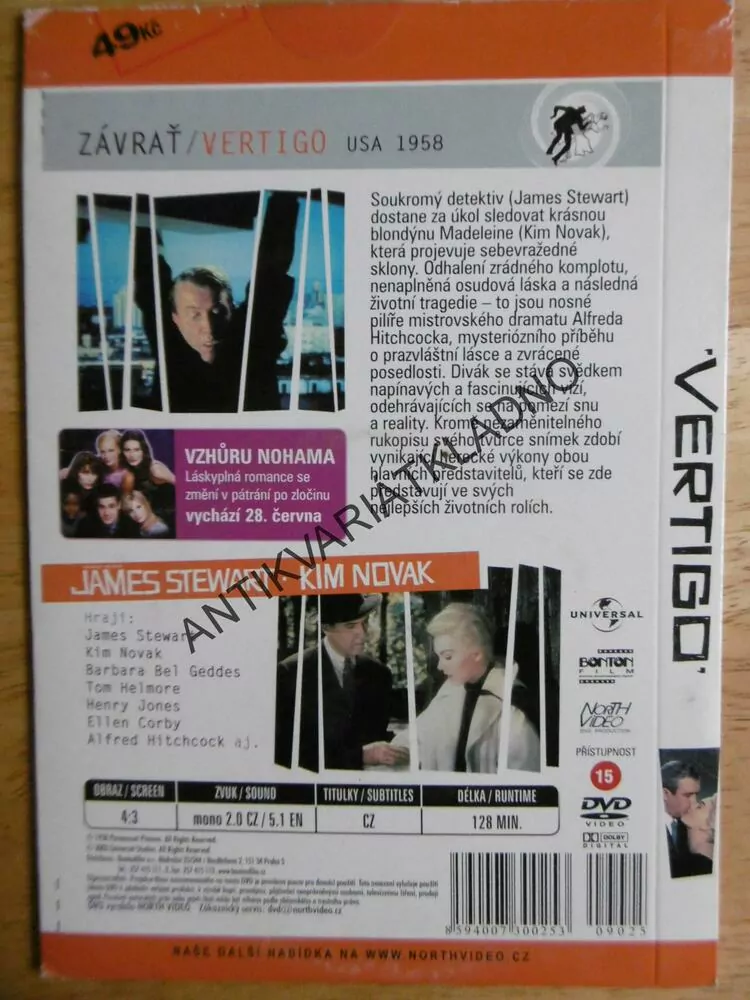 VERTIGO, DVD FILM