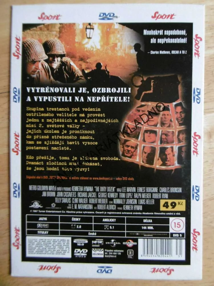 TUCET ŠPINAVCŮ, DVD FILM 
