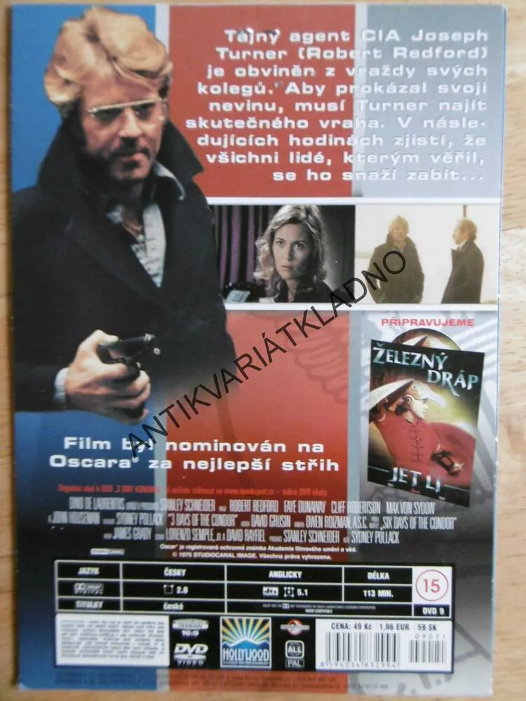 3 DNY KONDORA, REDFORD, DVD FILM 