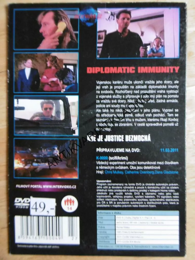 DIPLOMATICKÁ IMUNITA, DVD FILM 