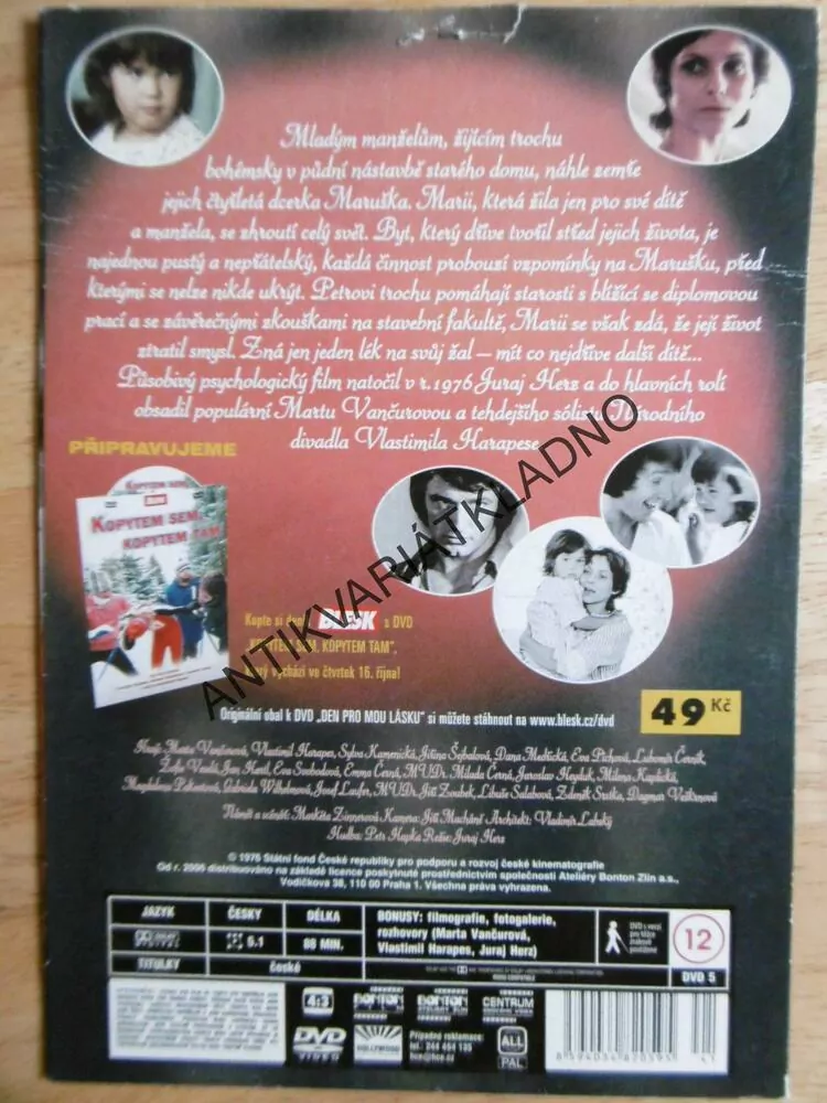 DEN PRO MOU LÁSKU, DVD FILM 