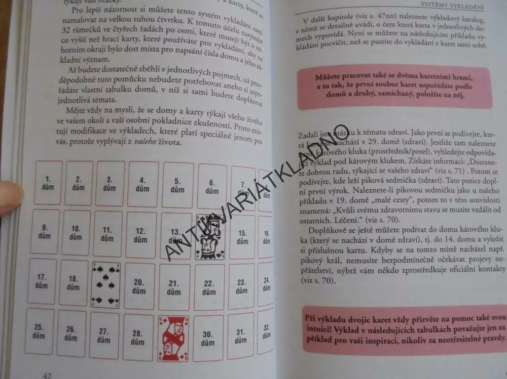 VYKLÁDÁNÍ Z KARET, TAJEMSTVÍ LIDSKÉHO OSUDU, TAROT KARTY, **an