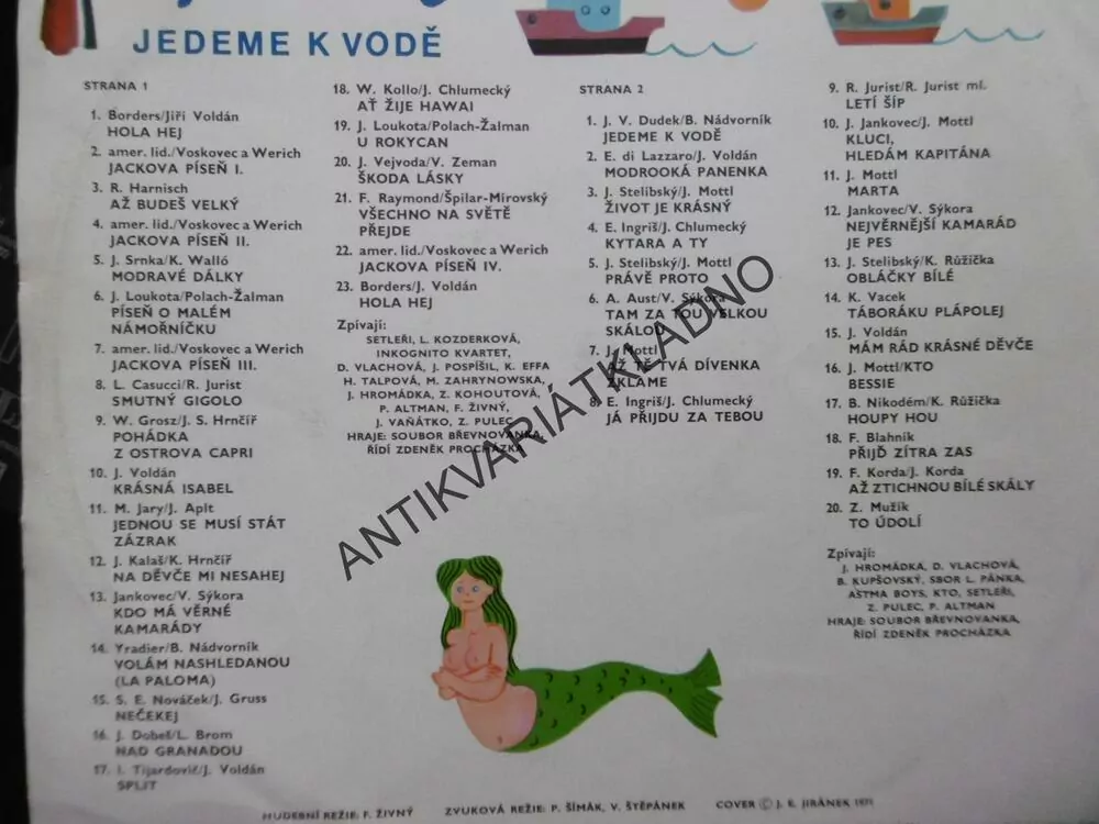 ZPÍVAJÍCÍ PŘÍSTAVY, JEDEME K VODĚ, WERICH, VOSKOVEC, ŽALMAN, DOBEŠ, AJ. 1971