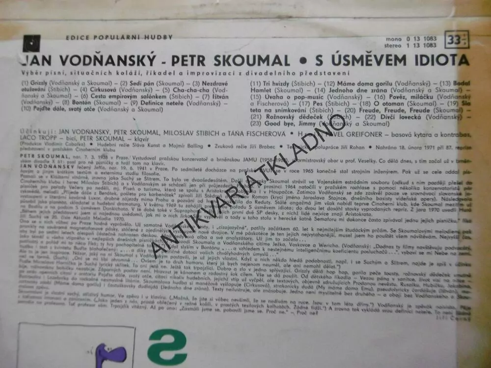 VODŇANSKÝ A SKOUMAL S ÚSMĚVEM IDIOTA,