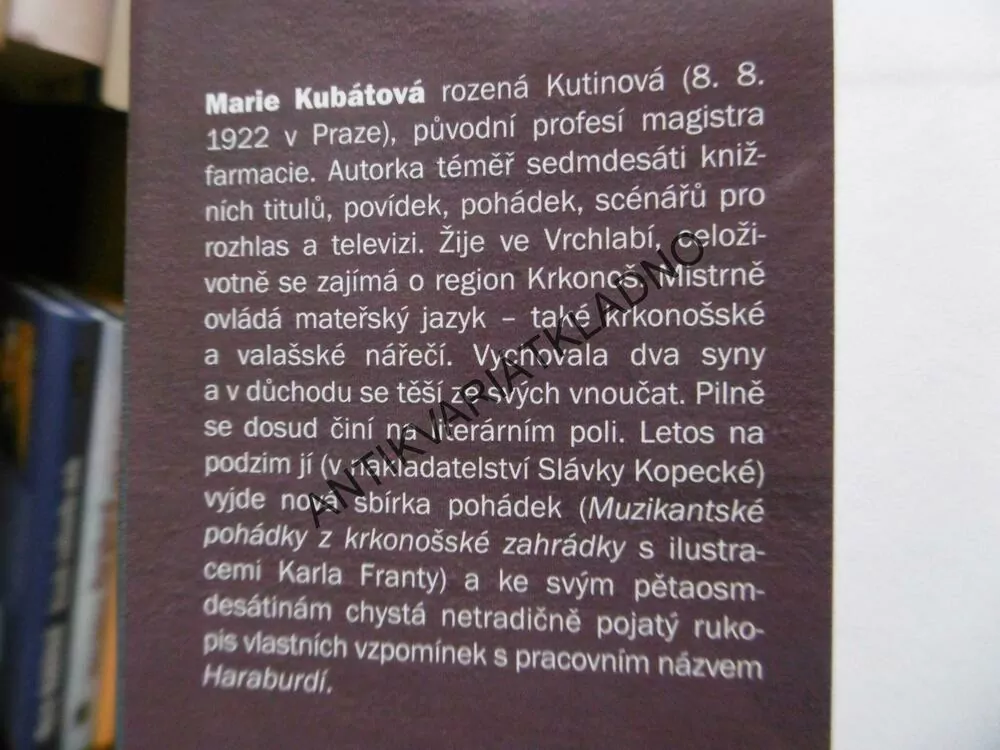 ARCIDĚDKOVÉ, MARIE KUBÁTOVÁ,HÜTTNEROVÁ