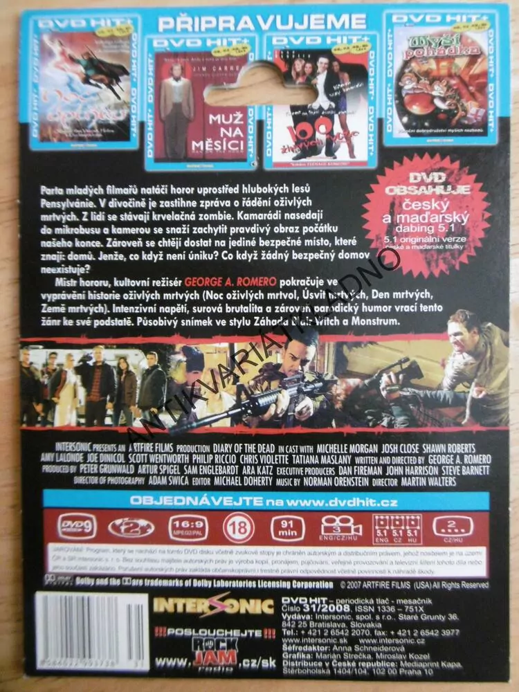 DENÍK MRTVÝCH, DVD FILM