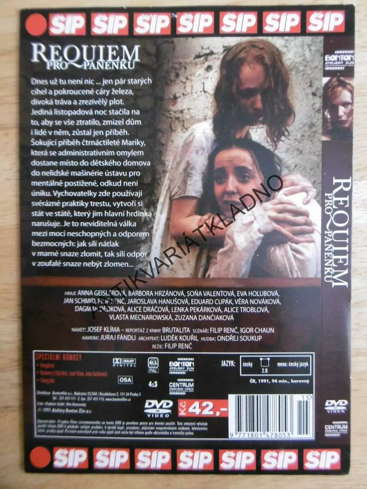 REQUIEM PRO PANENKU, DVD FILM