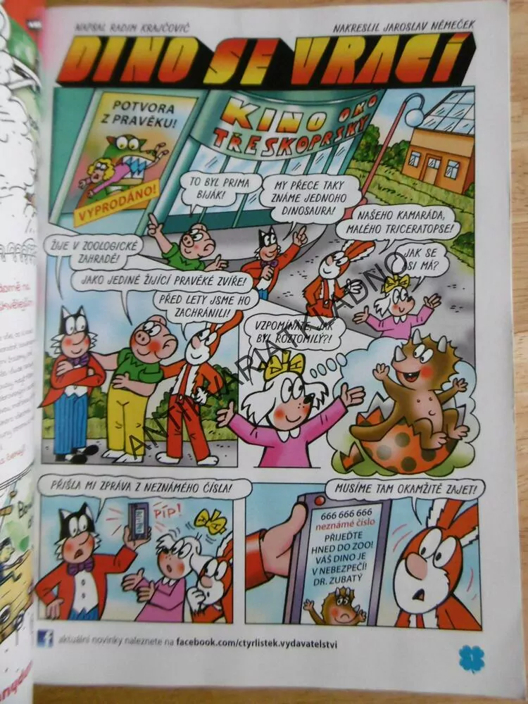 ČTYŘLÍSTEK 629-630 , DVOJČÍSLO, DINO SE VRACÍ