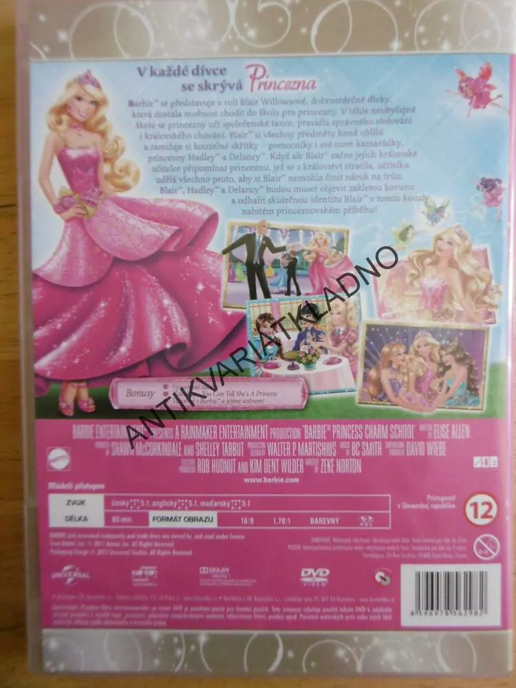 BARBIE A ŠKOLA PRO PRINCEZNY, DVD FILM