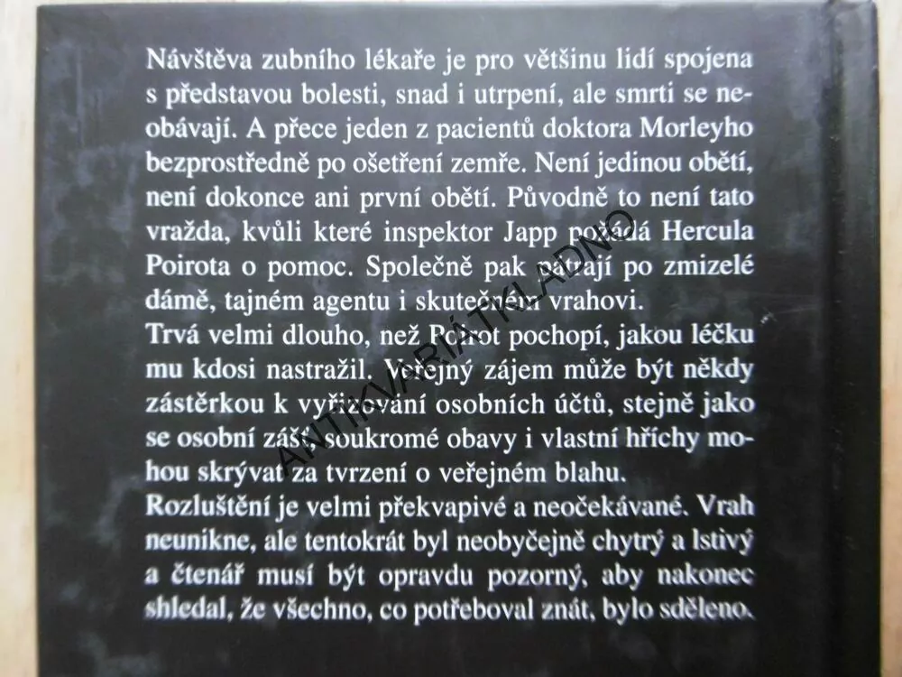 NÁSTRAHY ZUBAŘSKÉHO KŘESLA, AGATHA CHRISTIE, **an