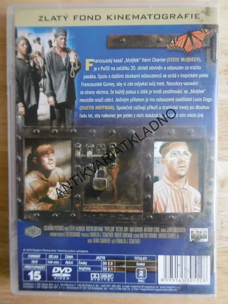 MOTÝLEK, DVD FILM
