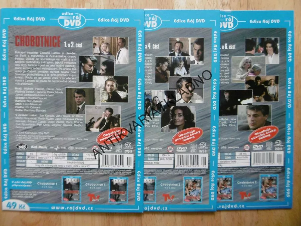 CHOBOTNICE 1., 1-6, 3 DVD FILM SERIÁL ITÁLIE