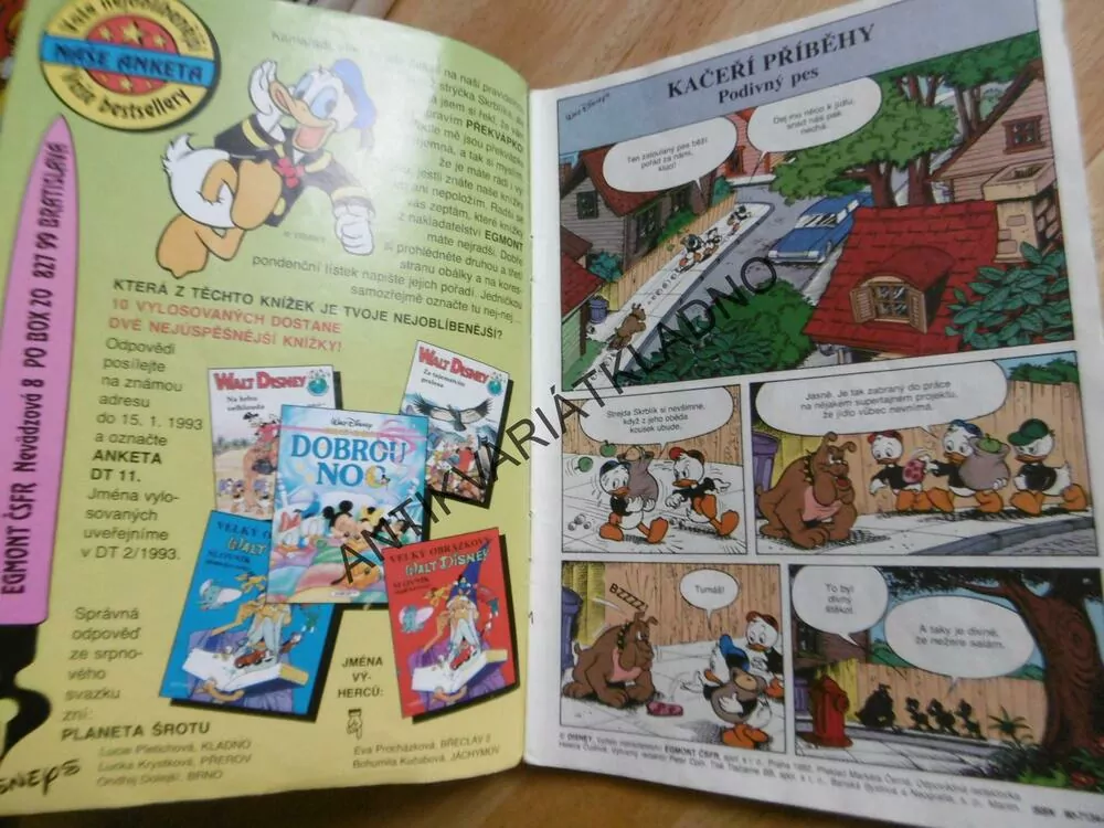 DUCK TALES, KAČEŘÍ PŘÍBĚHY,11/1992, KOMIKS, DISNEY,