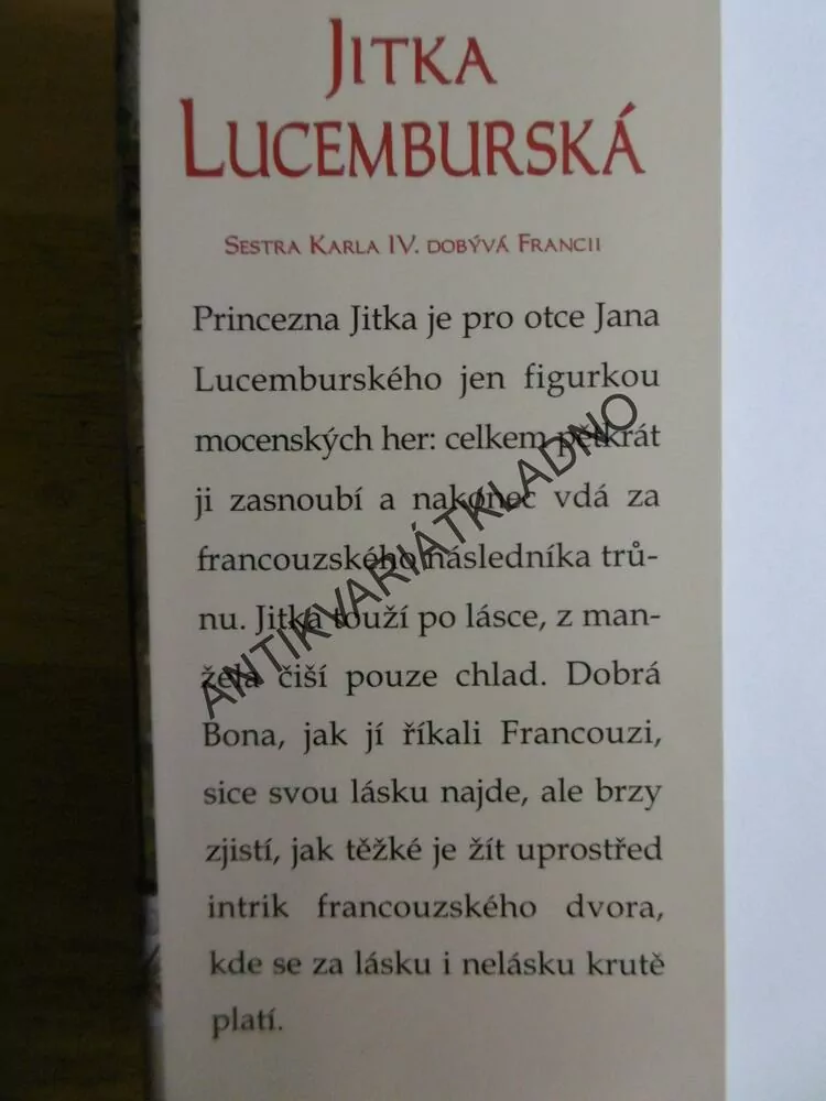 JITKA LUCEMBURSKÁ, MELITA DENKOVÁ, **an
