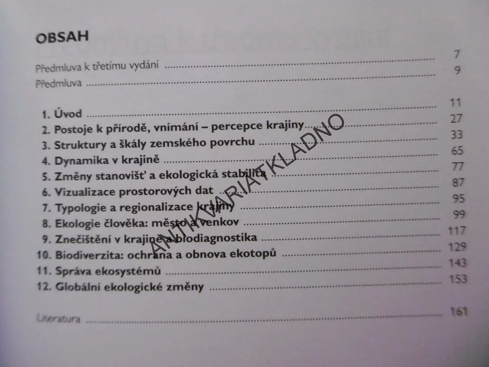 EKOSYSTÉMOVÁ A KRAJINNÁ EKOLOGIE, PAVEL KOVÁŘ