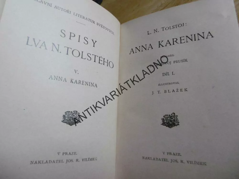 ANNA KARENINA 1-2, LEV NIKOLAJEVIČ TOLSTOJ, 1924, BLAŽEK