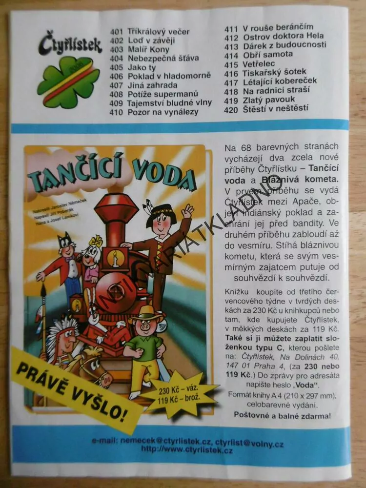 ČTYŘLÍSTEK 412 - OSTROV DOKTORA HELA