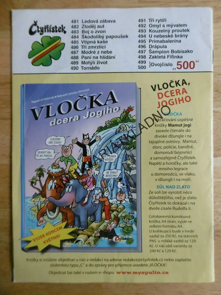 ČTYŘLÍSTEK 487 - MODRÉ Z NEBE