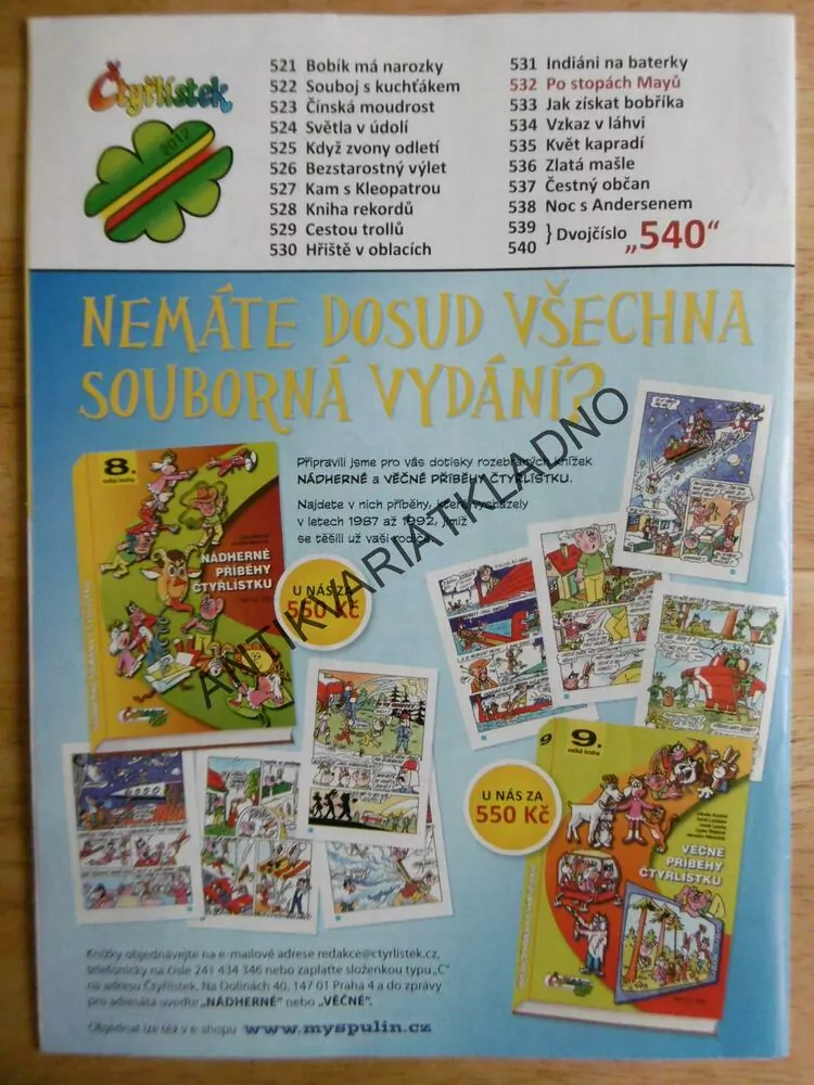 ČTYŘLÍSTEK 532 - PO STOPÁCH MAYŮ