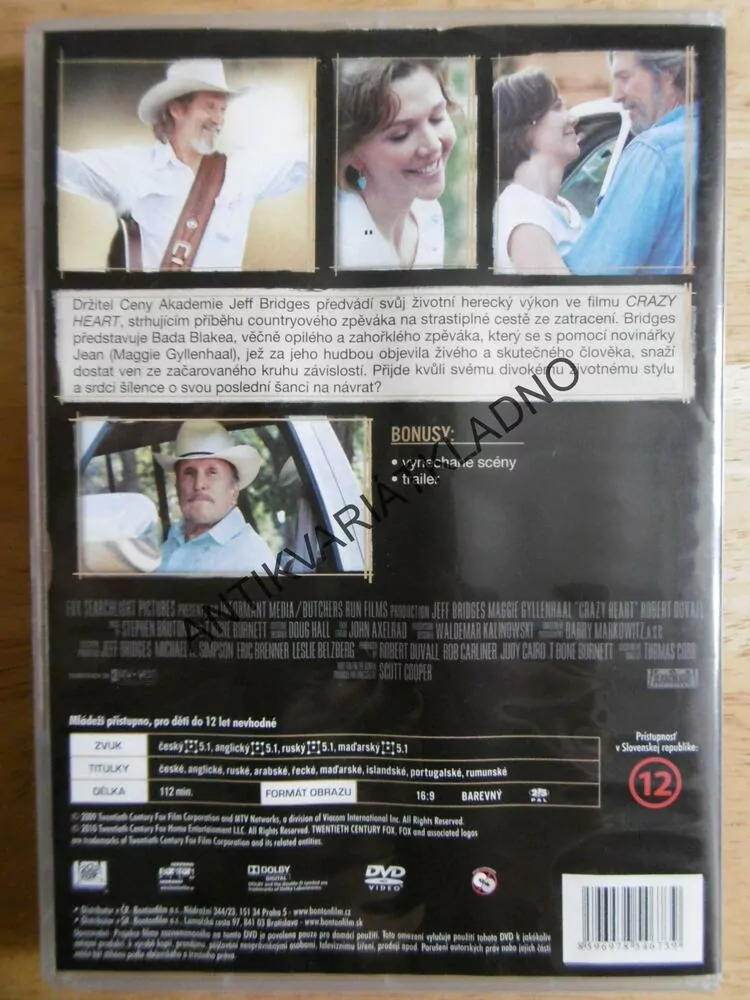 CRAZY HEART, DVD FILM 