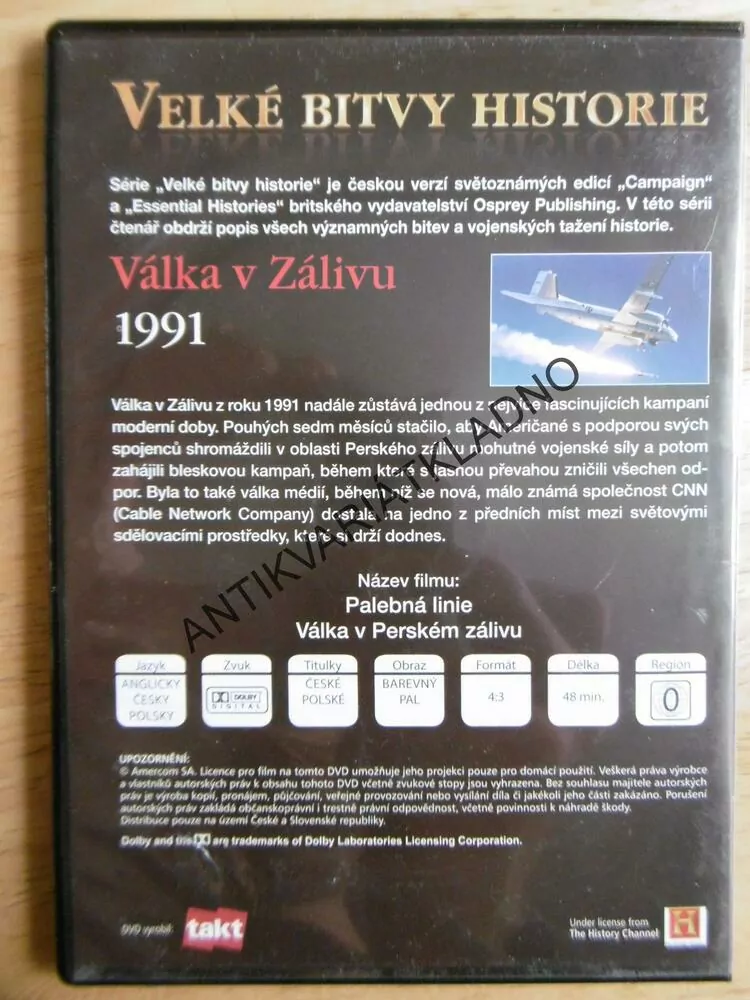 VÁLKA V ZÁLIVU 1991, DVD FILM DOKUMENT