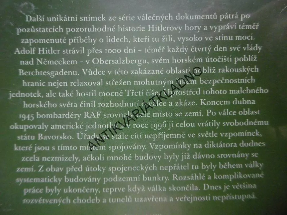 PRŮZKUM HITLEROVY HORY, DVD FILM DOKUMENT