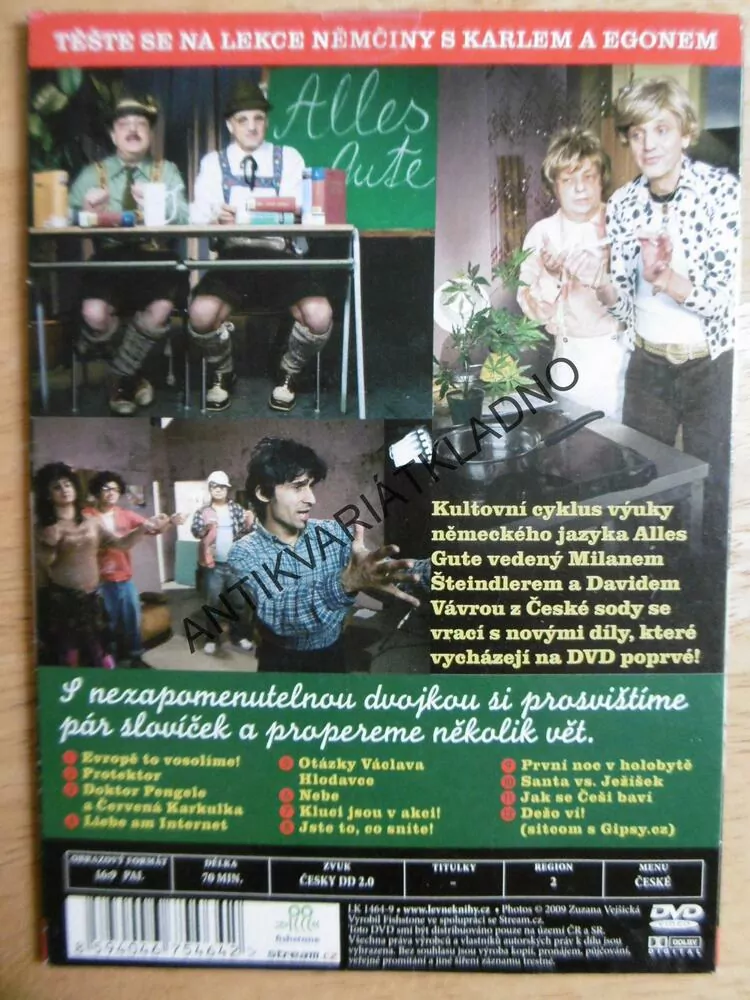 ALLES GUTE, VÝUKA NĚMECKÉHO JAZYKA, MILAN ŠTEINDLER, DAVID VÁVRA, DVD FILM