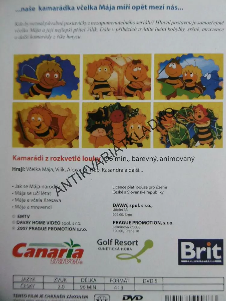 VČELKA MÁJA, DVD FILM