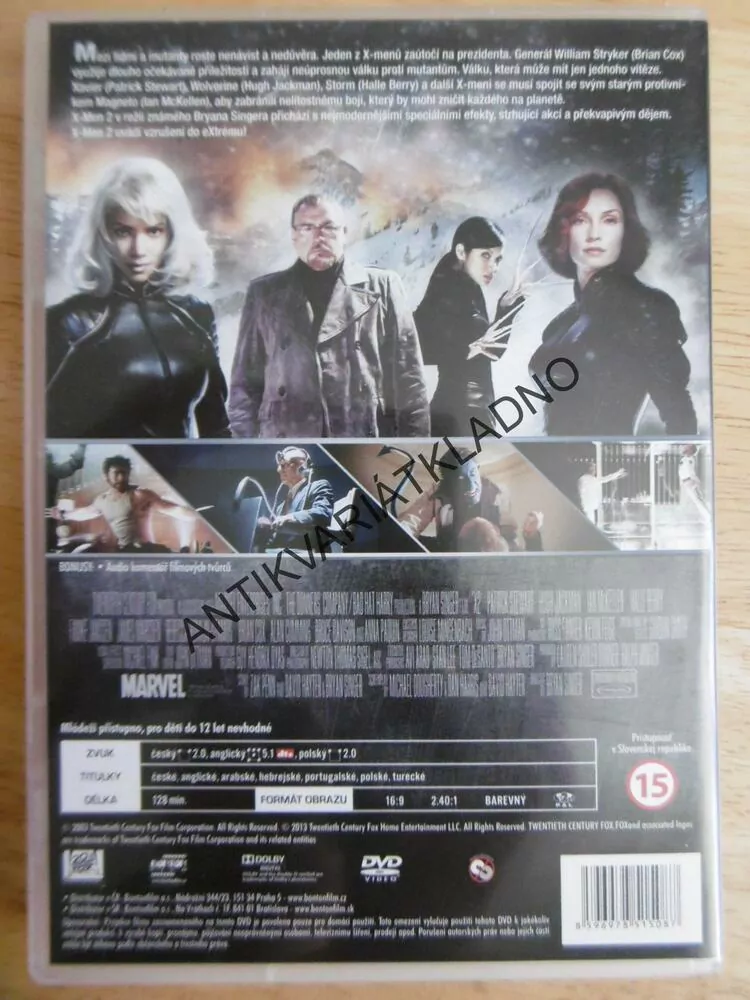 MARVEL - X-MEN,2., DVD FILM KOMIKS