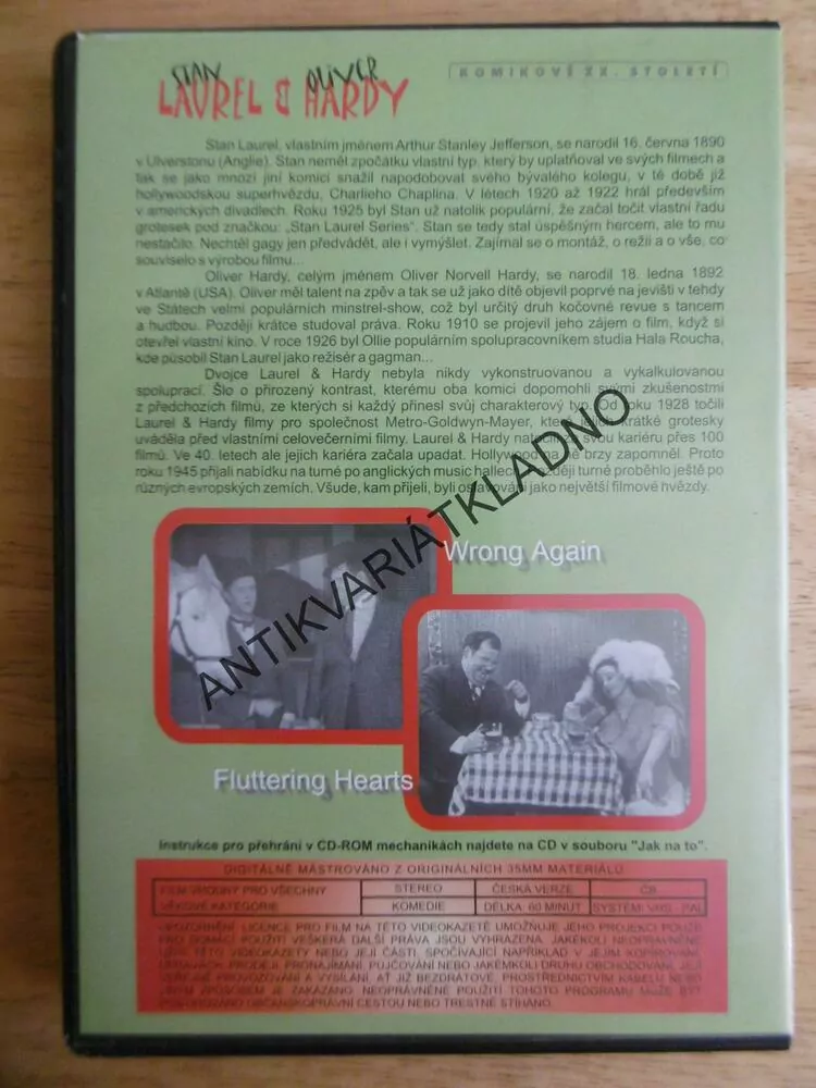 STAN LAUREL A OLIVER HARDY, DVD FILM