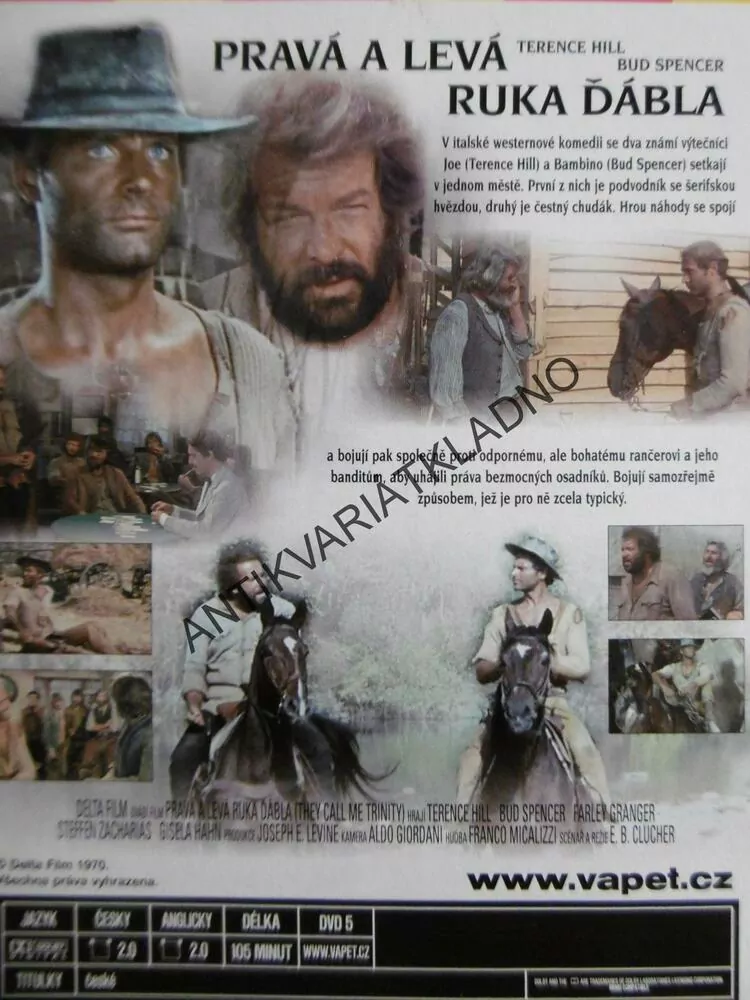 PRAVÁ A LEVÁ RUKA ĎÁBLA, TERENCE HILL, BUD SPENCER, DVD FILM 