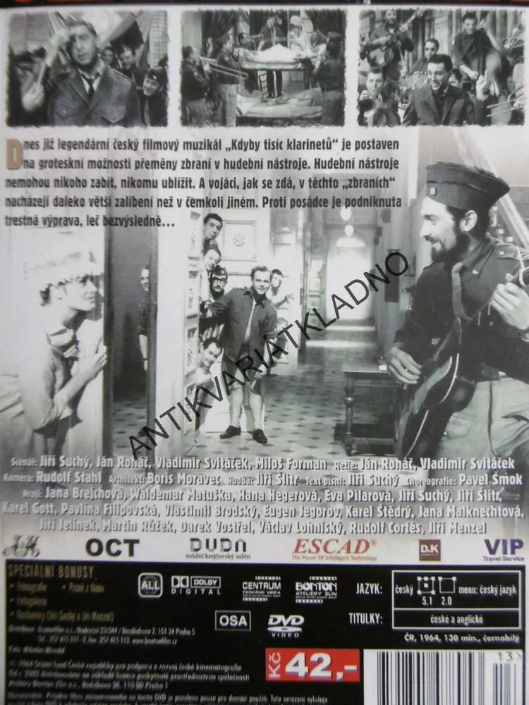 KDYBY TISÍC KLARINETŮ, DVD FILM ČR