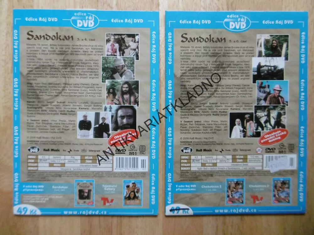 SANDOKAN 3-6, 2 DVD FILM