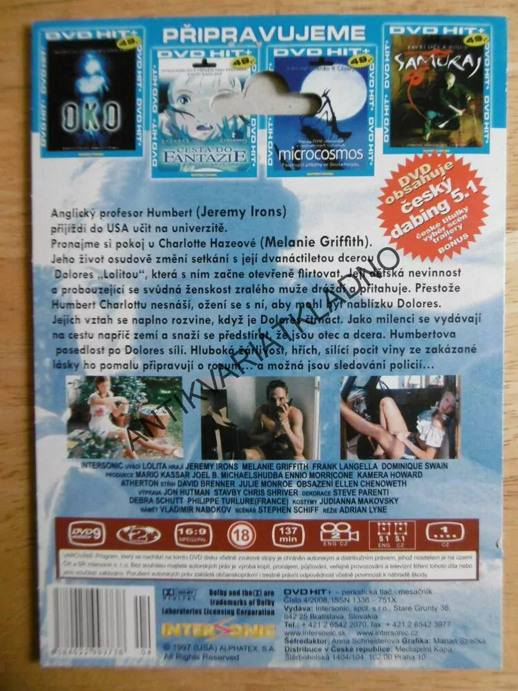 LOLITA, DVD FILM
