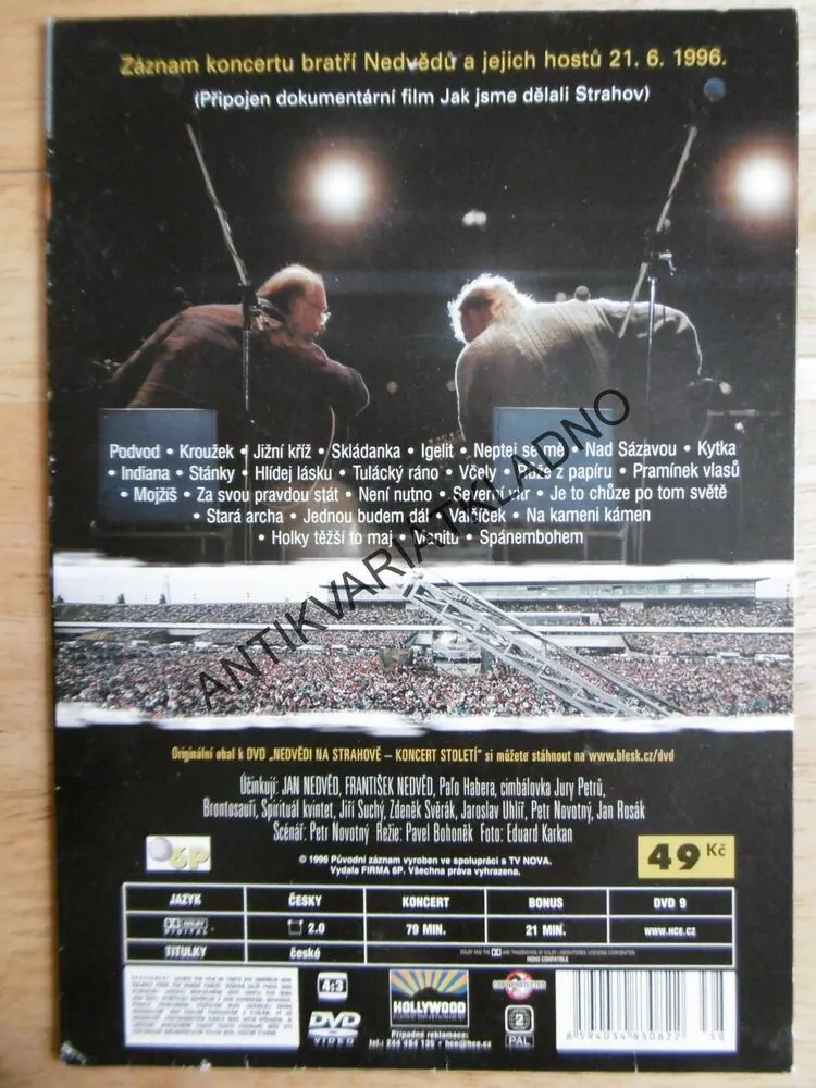 NEDVĚDI NA STRAHOVĚ, DVD HUDBA