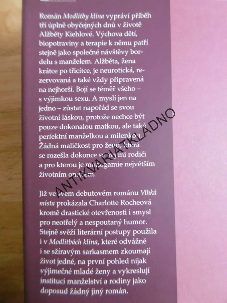 MODLITBY KLÍNA, CHARLOTTE ROCHEOVÁ, EROTIKA, SEX, **an