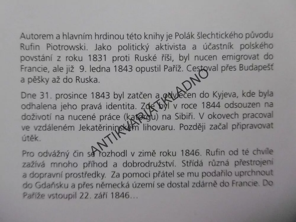 ÚTĚK ZE SIBIŘE, RUFIN PIOTROWSKI