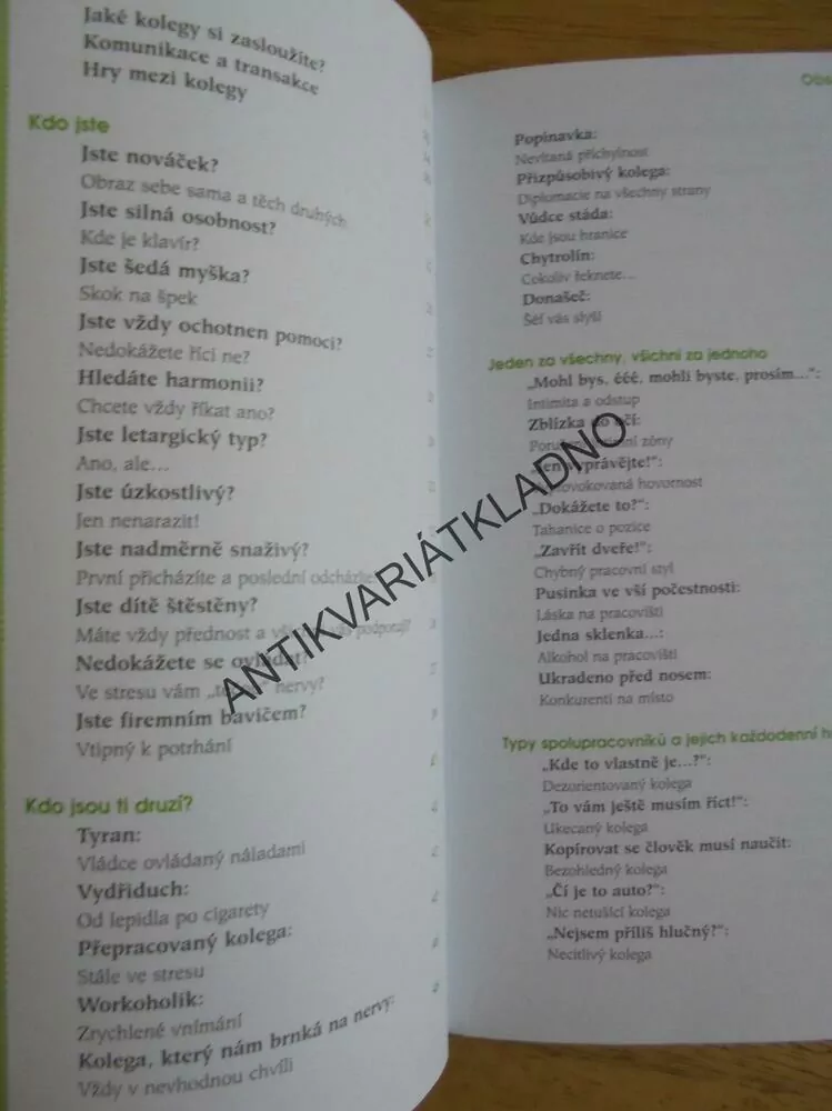 JAK VYCHÁZET S KOLEGY, TYPY SPOLUPRACOVNÍKŮ,WIEKE